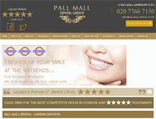 Tablet Screenshot of pallmalldental.co.uk